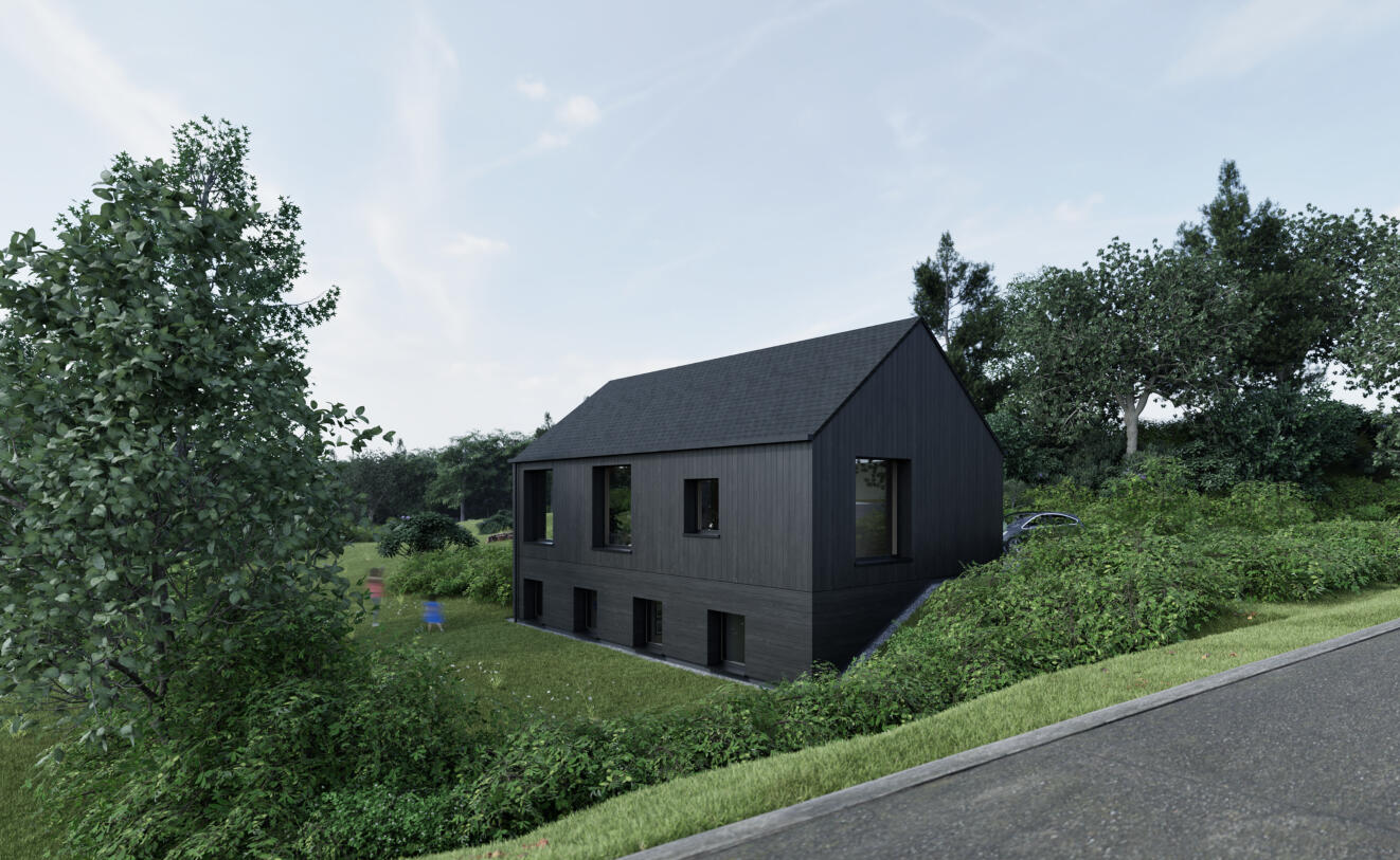 Projet de maison individuelle 4 façades (nouvelle construction)